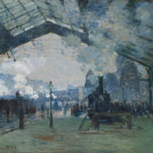 Claiude Monet's painting, Arrival of the Normandy Train, Gare Saint-Lazare