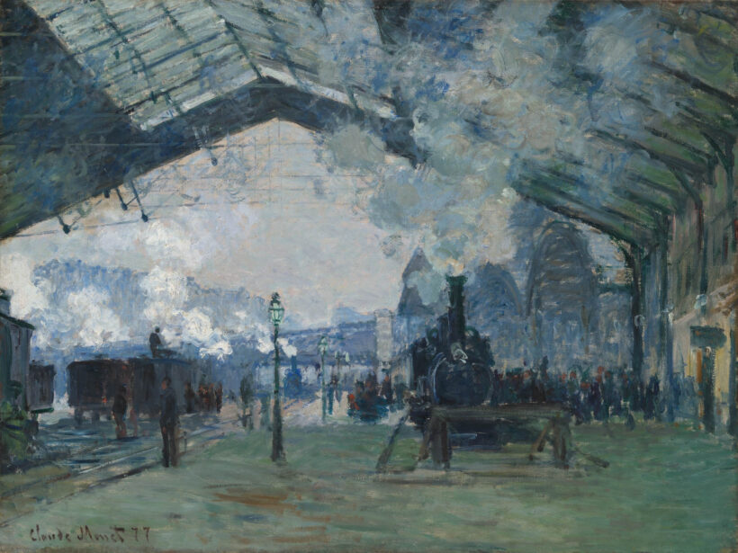 Claiude Monet's painting, Arrival of the Normandy Train, Gare Saint-Lazare