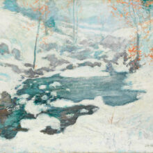 John Henry Twachtman's painting, Icebound.