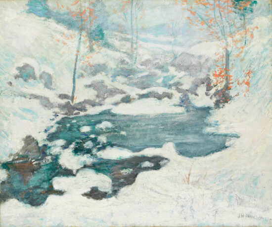 John Henry Twachtman's painting, Icebound.