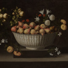 Juan de Zurbarán's painting, Flowers and Fruit in a Chinese Bowl