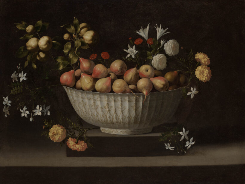 Juan de Zurbarán's painting, Flowers and Fruit in a Chinese Bowl