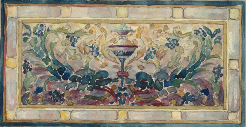 Alice Cordelia Morse's drawing Design for Stained Glass