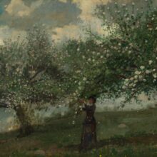 Winslow Homer's painting, Girl Picking Apple Blossoms