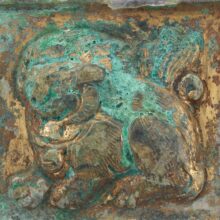 10th c. Chinese bronze belt ornament.