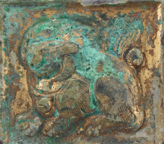 10th c. Chinese bronze belt ornament.