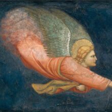 14th century Fresco of flying angel