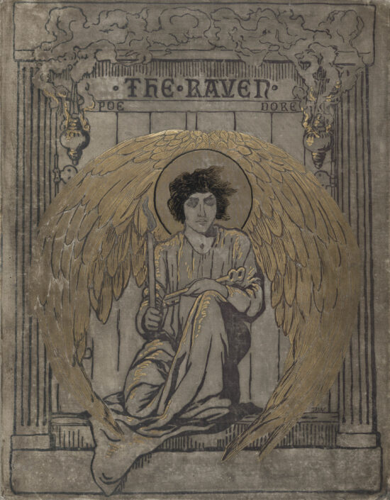 Gustave Doré’s illustration for the 1884 book cover of The Raven.