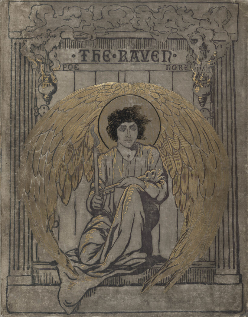 Gustave Doré’s illustration for the 1884 book cover of The Raven.