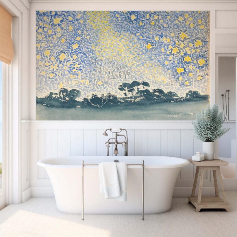 Jitterbug’s wallpaper mural of Landscape and Star by Henri-Edmond Cross