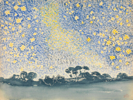 Landscape with stars by Henri-Edmond Cross