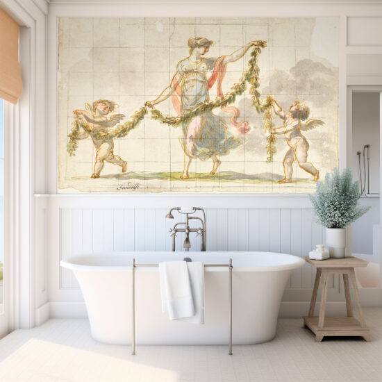 A JItterbug mural of Mauro Gandolfi’s design for a wall painting