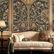 A Jitterbug mural of Honeysuckle by William Morris