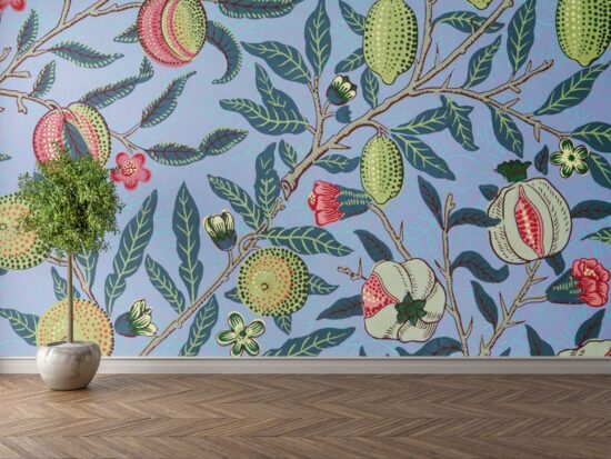 Jitterbug mural of Fruit (or pomegranates) by William Morris