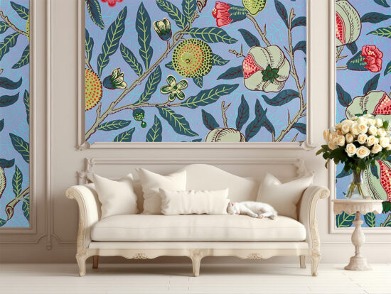 Jitterbug mural of Fruit (or pomegranates) by William Morris