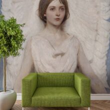 Jitterbug’s wallpaper mural of Abbott Handerson Thayer's painting, Angel