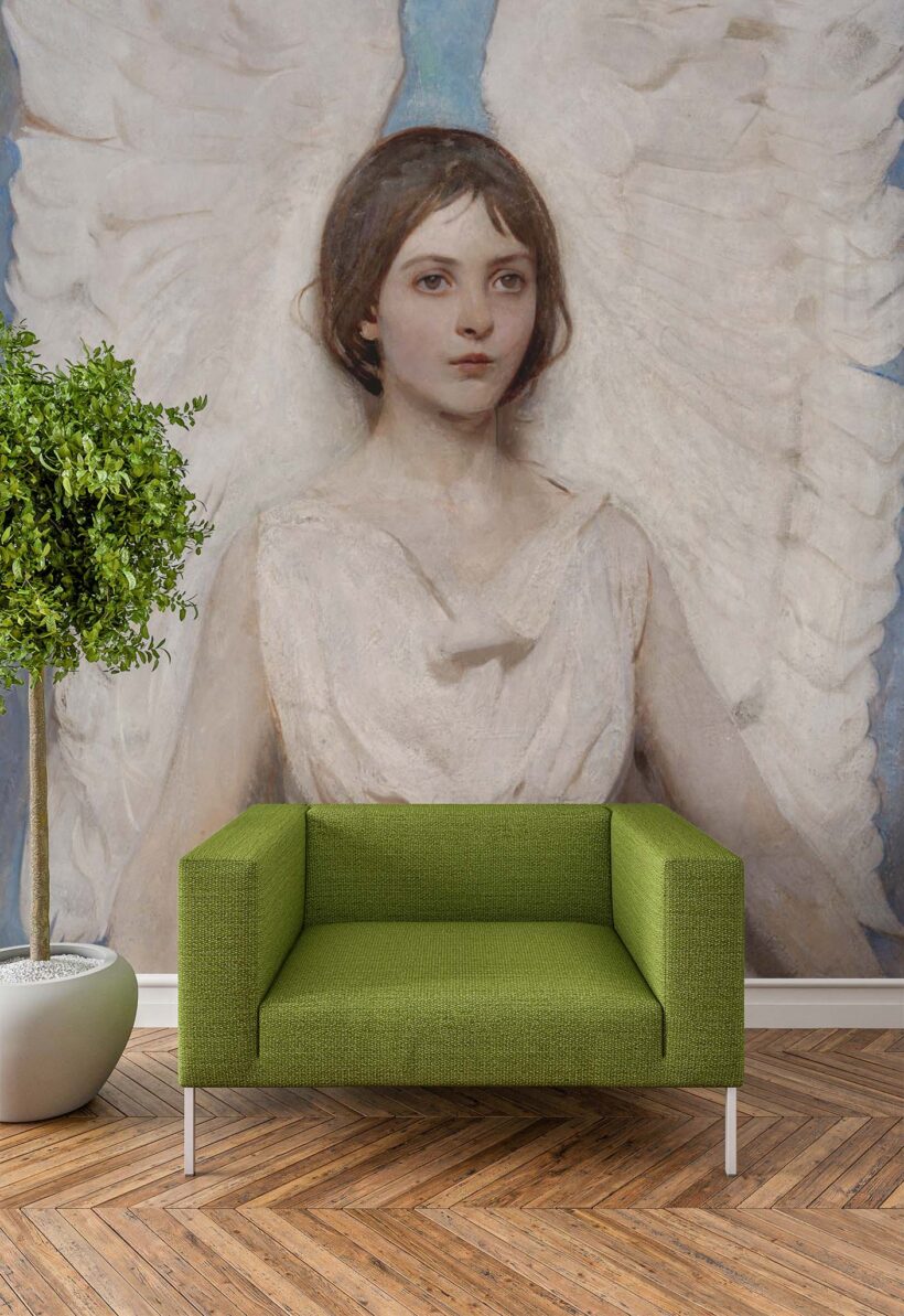 Jitterbug’s wallpaper mural of Abbott Handerson Thayer's painting, Angel