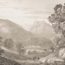 A black and white version of Landscape by M. Thornicraft