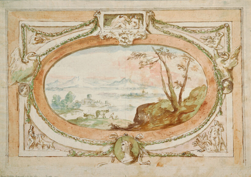 Design for an overdoor by an unknown artist